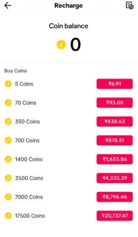 TikTok Coins: Buy and Recharge Coins to Send Gift